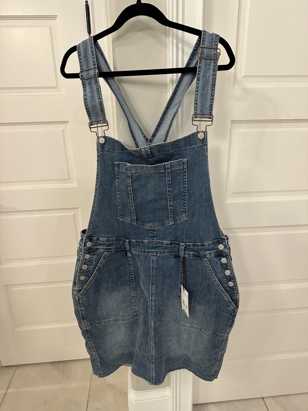 Judy Blue Womens 1XL 3XL Denim Blue Jean Overall Skirt Skirtalls Shortalls Plus
